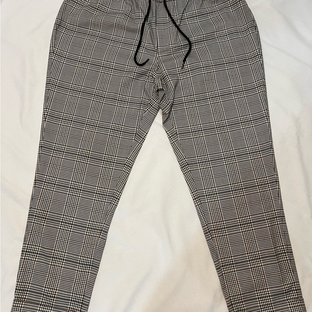 Men's Checkered Pants in Black and White